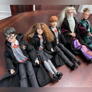 5 Harry Potter Mattel Dolls Ron Hermione McGonagall Dumbledore